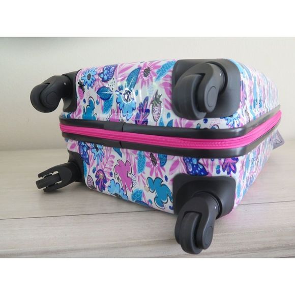 Disney Minnie/Mickey Mouse Hardshell Spinner Luggage 20” Upright Suitcase - Picture 4 of 12